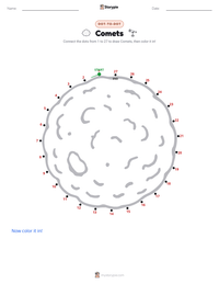 Comets printable worksheet preview