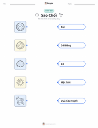 Tài liệu in sẵn Sao chổi cho trẻ em