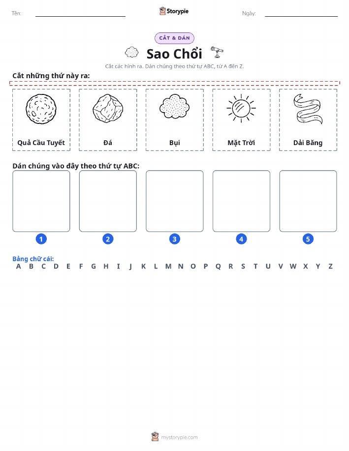 Cắt & Dán Chữ Cái