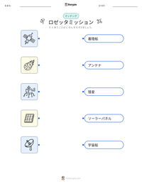 ロゼッタミッション の印刷可能ワークシートプレビュー
