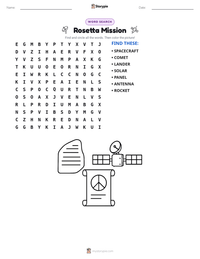 Rosetta Mission printable worksheet preview