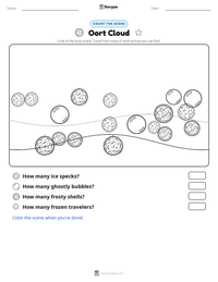 Oort Cloud printable worksheet preview