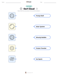 Oort Cloud printable worksheet for kids