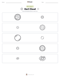 Oort Cloud printable worksheet preview