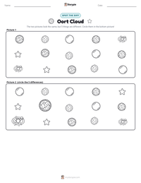 Oort Cloud printable worksheet preview