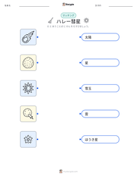 ハレー彗星 の印刷可能ワークシートプレビュー