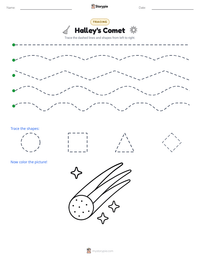 Halley's Comet printable worksheet preview