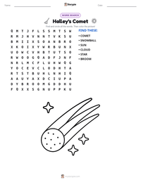 Halley's Comet printable worksheet preview