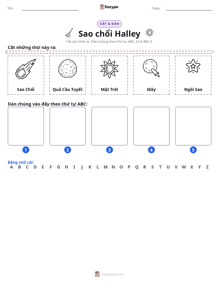 Cắt & Dán Chữ Cái