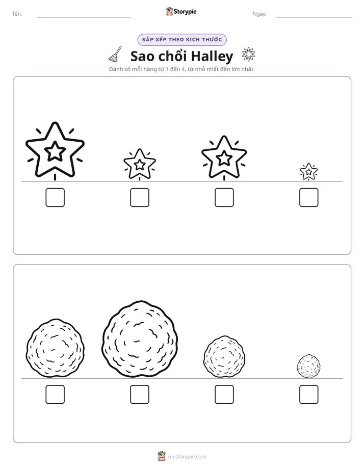 Thứ Tự Kích Thước