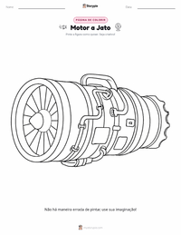 Página de colorir Motor a Jato para crianças