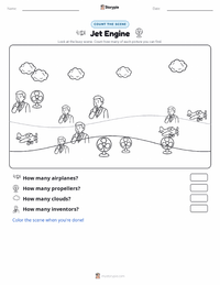 Jet Engine printable worksheet preview