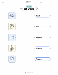 Jet Engine printable worksheet for kids