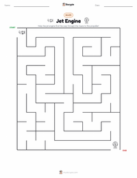 Jet Engine printable worksheet preview