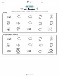 Jet Engine printable worksheet preview