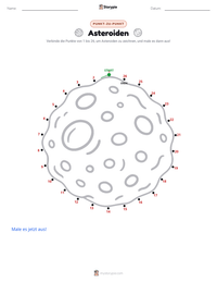 Asteroiden druckbare Arbeitsblatt Vorschau