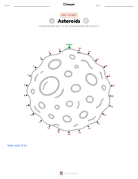Asteroids printable worksheet preview