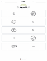 Asteroids printable worksheet preview