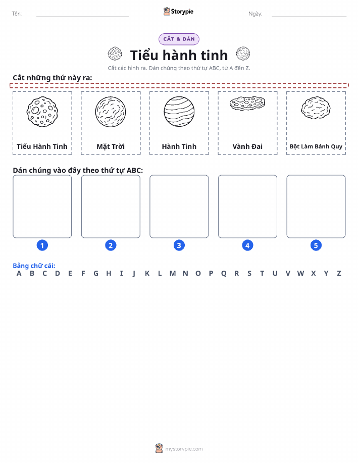 Cắt & Dán Chữ Cái