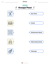 Giuseppe Piazzi printable worksheet preview