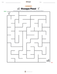 Aperçu de la feuille de travail imprimable Giuseppe Piazzi