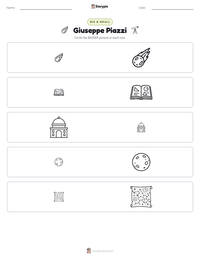 Giuseppe Piazzi printable worksheet preview