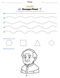 Giuseppe Piazzi druckbare Arbeitsblatt Vorschau