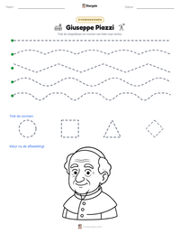 Giuseppe Piazzi afdrukbare werkblad voorbeeld