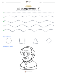 Prévia da folha de atividades imprimível Giuseppe Piazzi