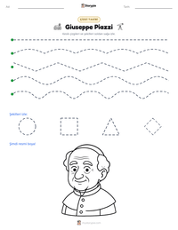 Giuseppe Piazzi yazdırılabilir çalışma sayfası önizlemesi