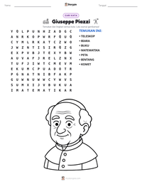 Prabaca lembar kerja cetak Giuseppe Piazzi