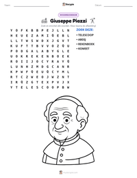 Giuseppe Piazzi afdrukbare werkblad voorbeeld