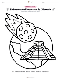 Aperçu de la feuille de travail imprimable Événement de l'impacteur de Chicxulub