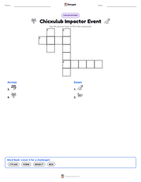 Chicxulub Impactor Event printable worksheet preview