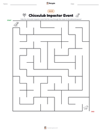 Chicxulub Impactor Event printable worksheet preview