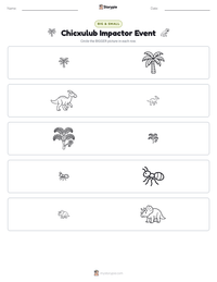 Chicxulub Impactor Event printable worksheet preview