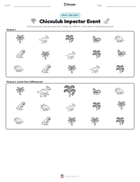 Chicxulub Impactor Event printable worksheet preview