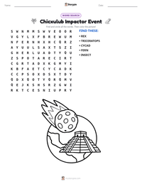 Chicxulub Impactor Event printable worksheet preview