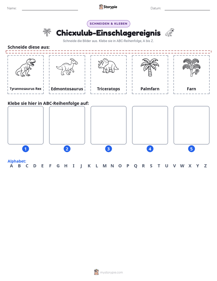 Schneiden & Einfügen Alphabet
