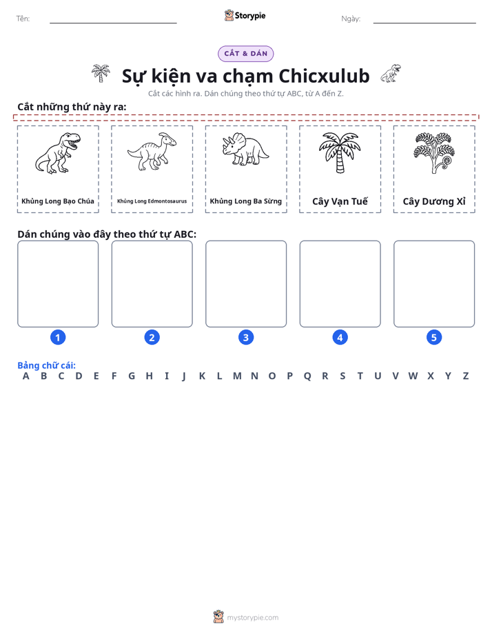 Cắt & Dán Chữ Cái