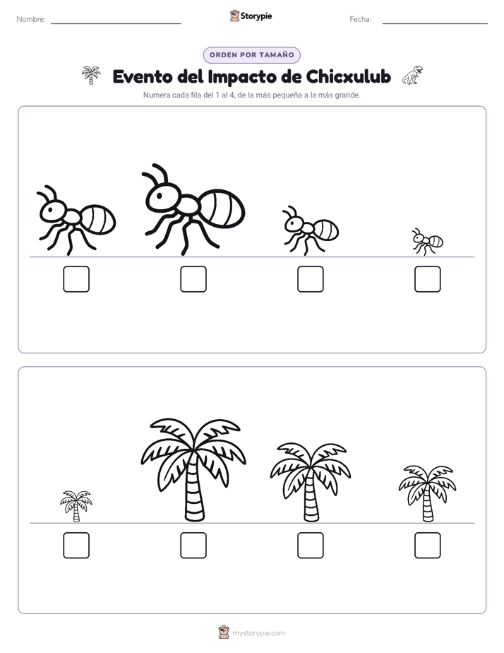 Orden de Tamaños