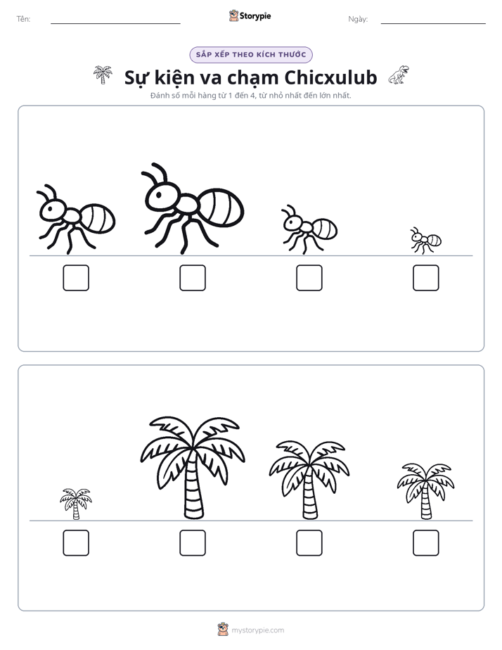 Thứ Tự Kích Thước