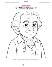 Prévia da folha de atividades imprimível William Herschel