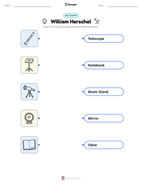 William Herschel printable worksheet preview