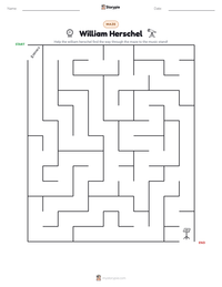 William Herschel printable worksheet preview