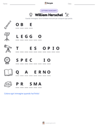 Anteprima della scheda stampabile di William Herschel