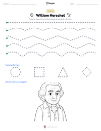 Vista previa de la hoja de trabajo imprimible de William Herschel
