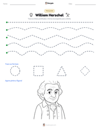 Prévia da folha de atividades imprimível William Herschel