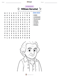 William Herschel afdrukbare werkblad voorbeeld