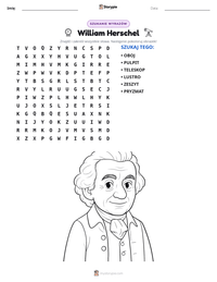 Podgląd drukowalnego arkusza ćwiczeń William Herschel